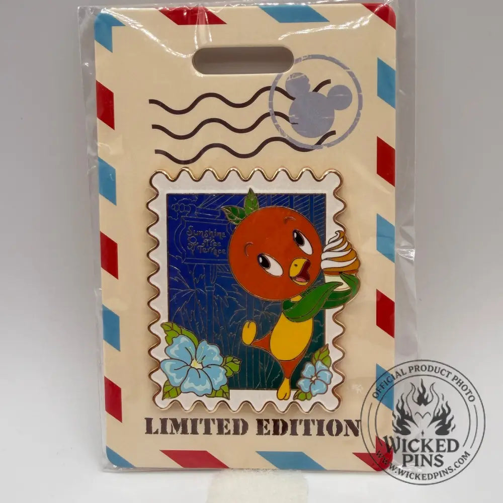 Disney D23 Expo 2025 Orange Bird Sunshine Tree Terrace Postcard Stamp Pin – LE 400