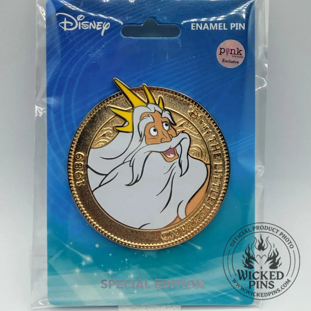 Disney PALM Little Mermaid King Triton Coin Pin - Wave 8 LE 300