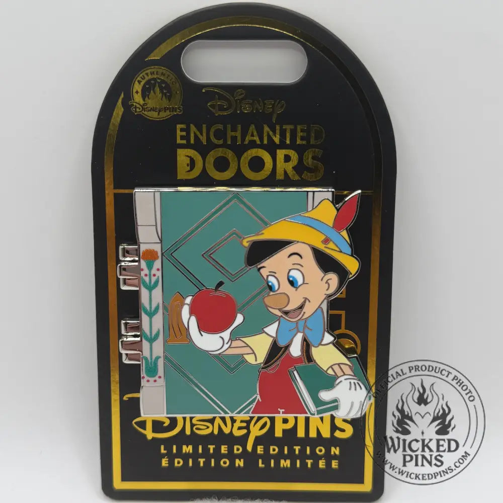 2026 Disney Park Enchanted Doors Pin 3 Of 12 Pinocchio Fígaro & Geppetto LE Pin