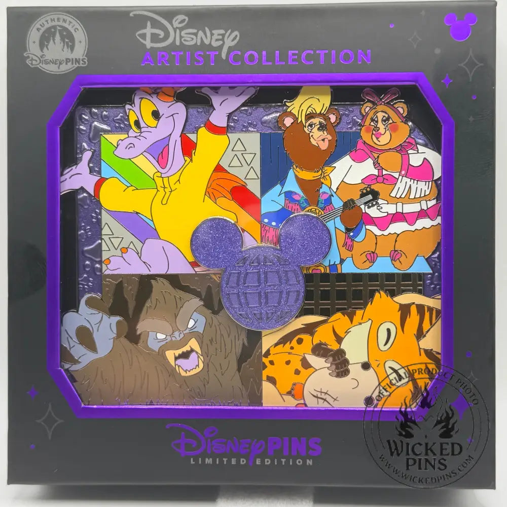 2026 Disney Parks Artist Series Jumbo D Figment Country Bears Yeti pin LE 2000
