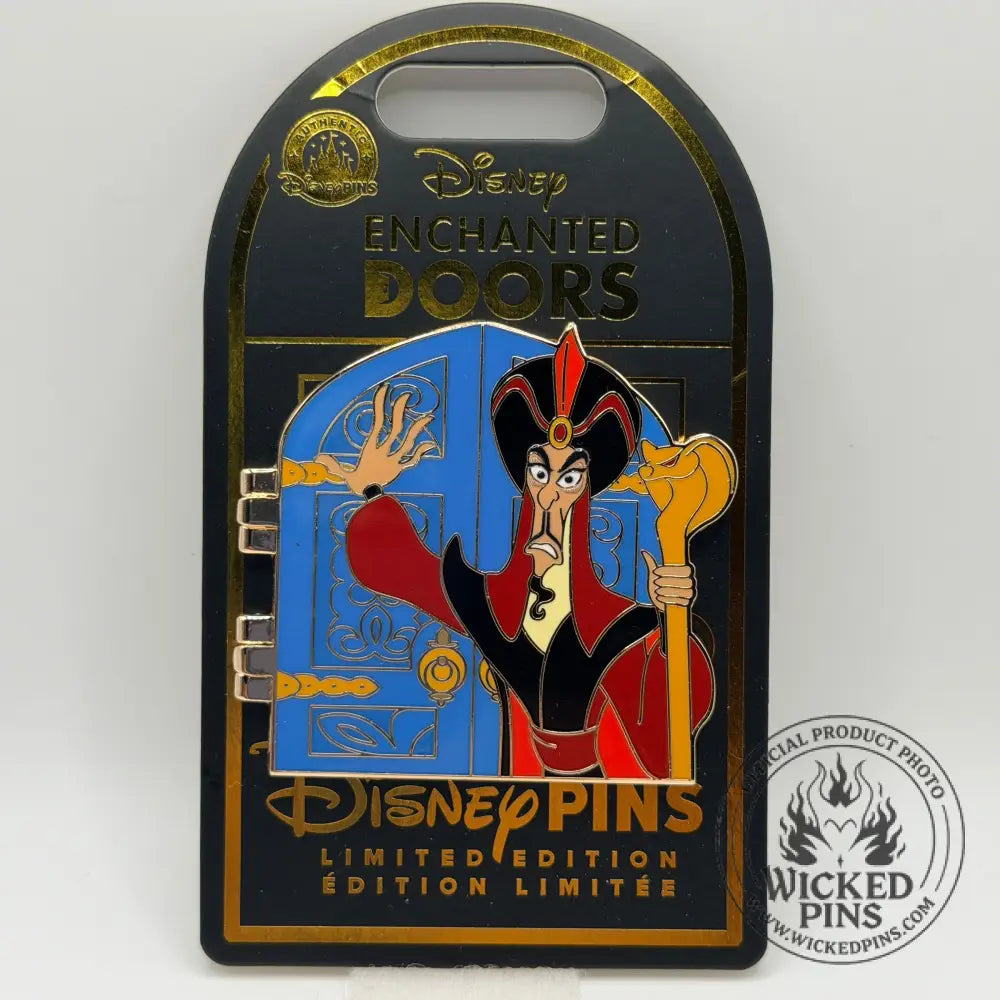 2026 Disney Parks Pin Enchanted Doors Jafar Iago Aladdin LE 2500