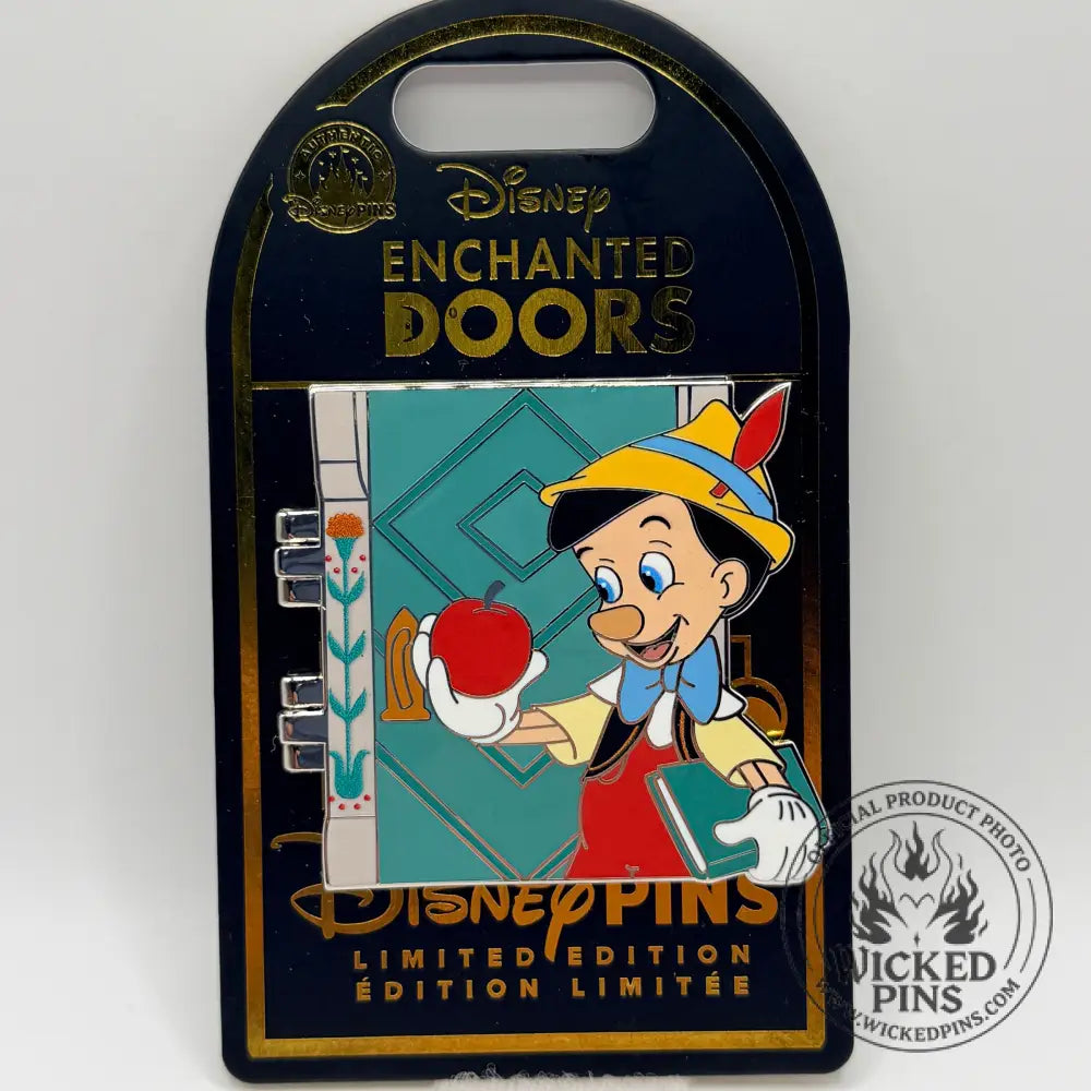 2026 Disney Pin Enchanted Doors Pinocchio Figaro & Gepetto LE 2500