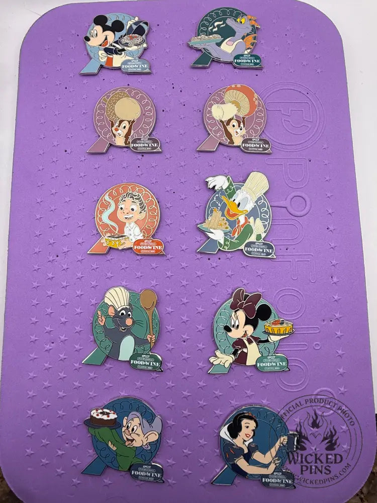 2026 Epcot Food And Wine Complete Mystery Pin Set LR