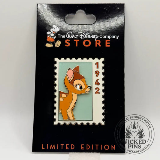 DEC TWDC Commemorative Animal Stamps Bambi LE 300 Pin