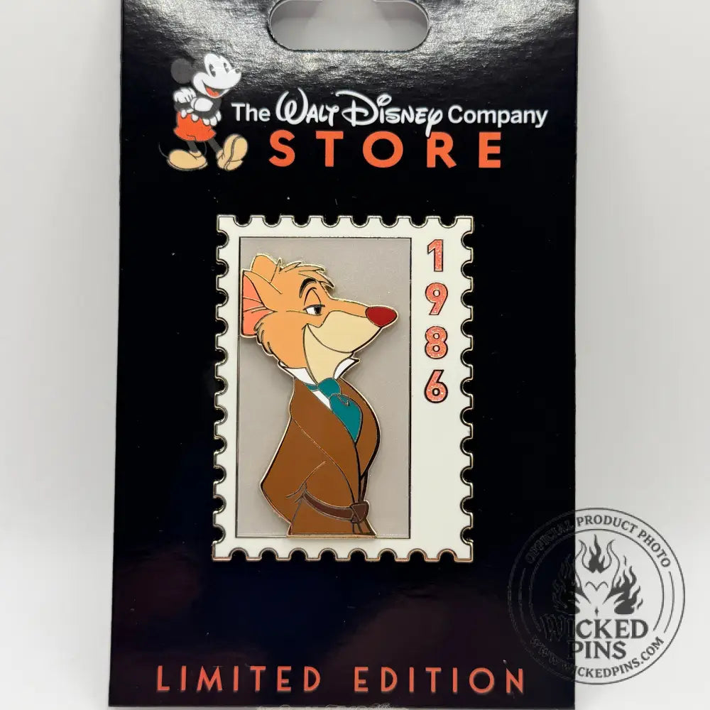 DEC TWDC Commemorative Animal Stamps Basil The Great Mouse Detective LE 300