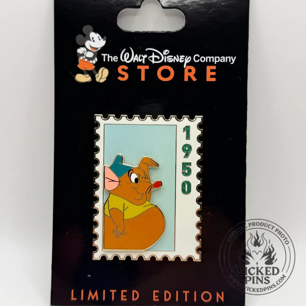 DEC TWDC Commemorative Animal Stamps Gus-Gus Cinderella LE 300