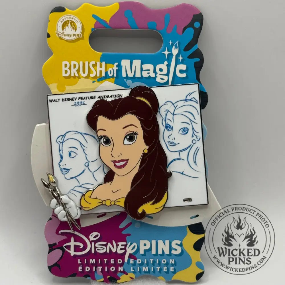 Disney Brush of Magic Belle Beauty and the Beast Pin