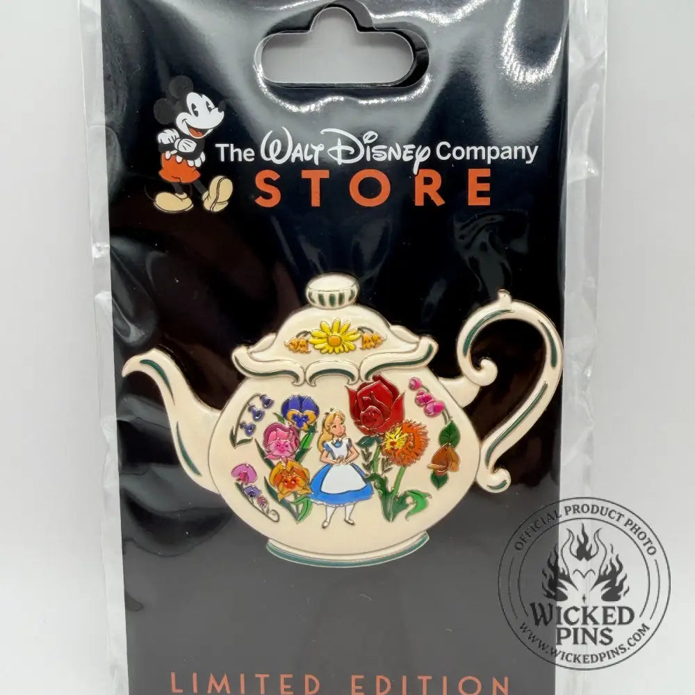 Disney DEC TWDC Alice in Wonderland 75th Anniversary Teapots Flowers LE 300
