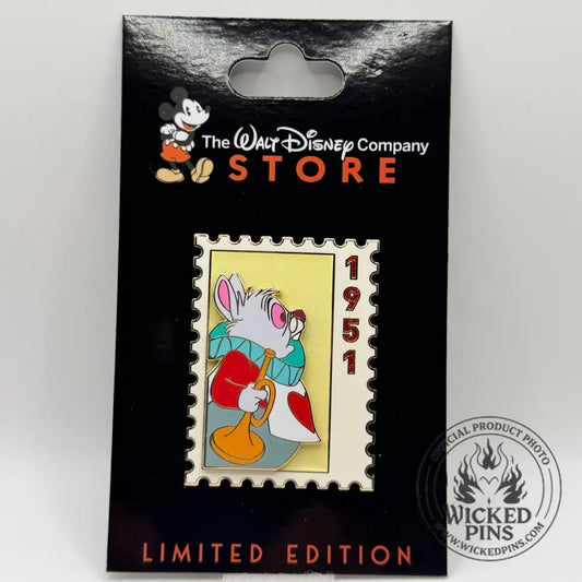 Disney DEC TWDC Commemorative Animal Stamps White Rabbit LE 300 Pin