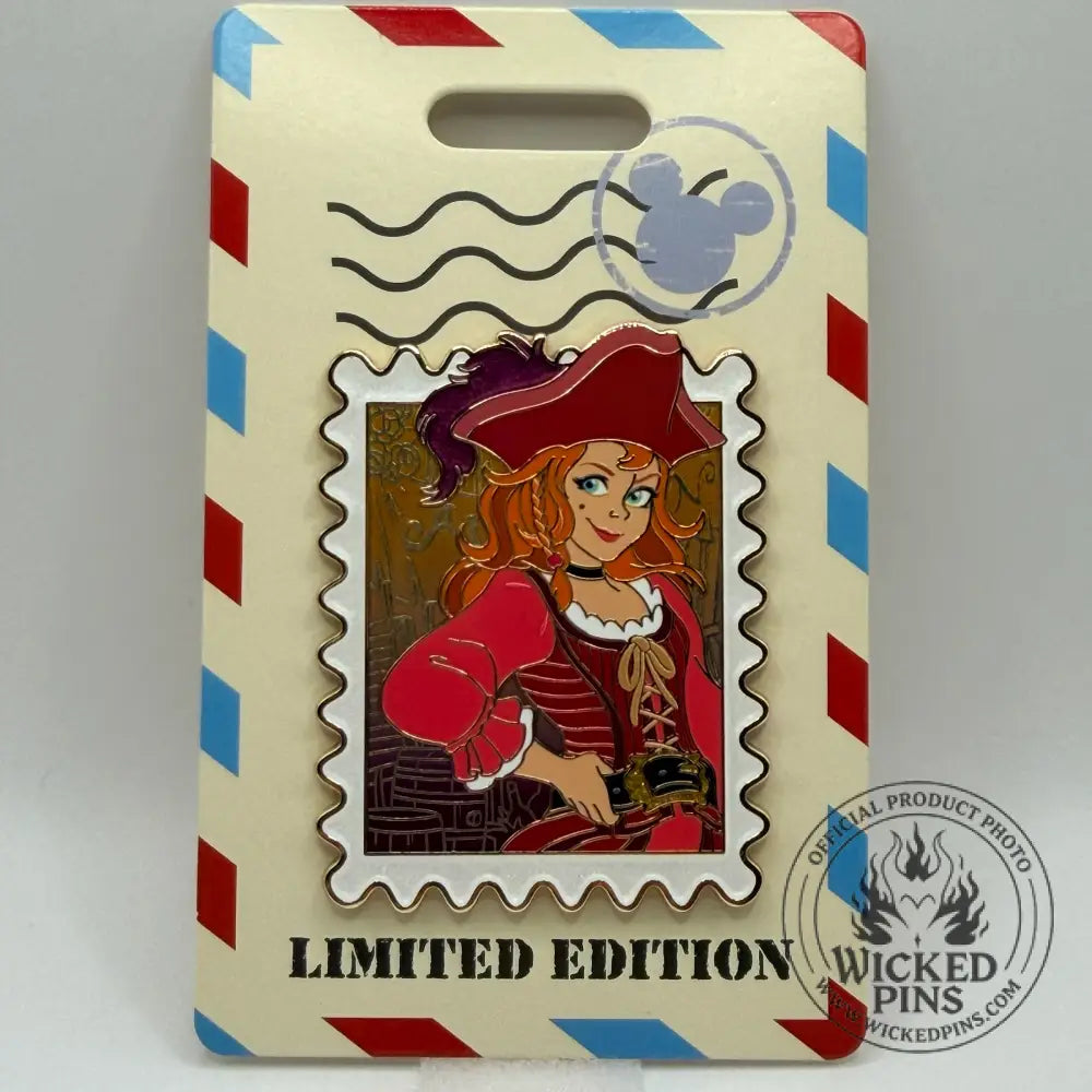 Disney Destination D23 2025 MOG Pin Redd Pirates of the Caribbean Stamp LE 400