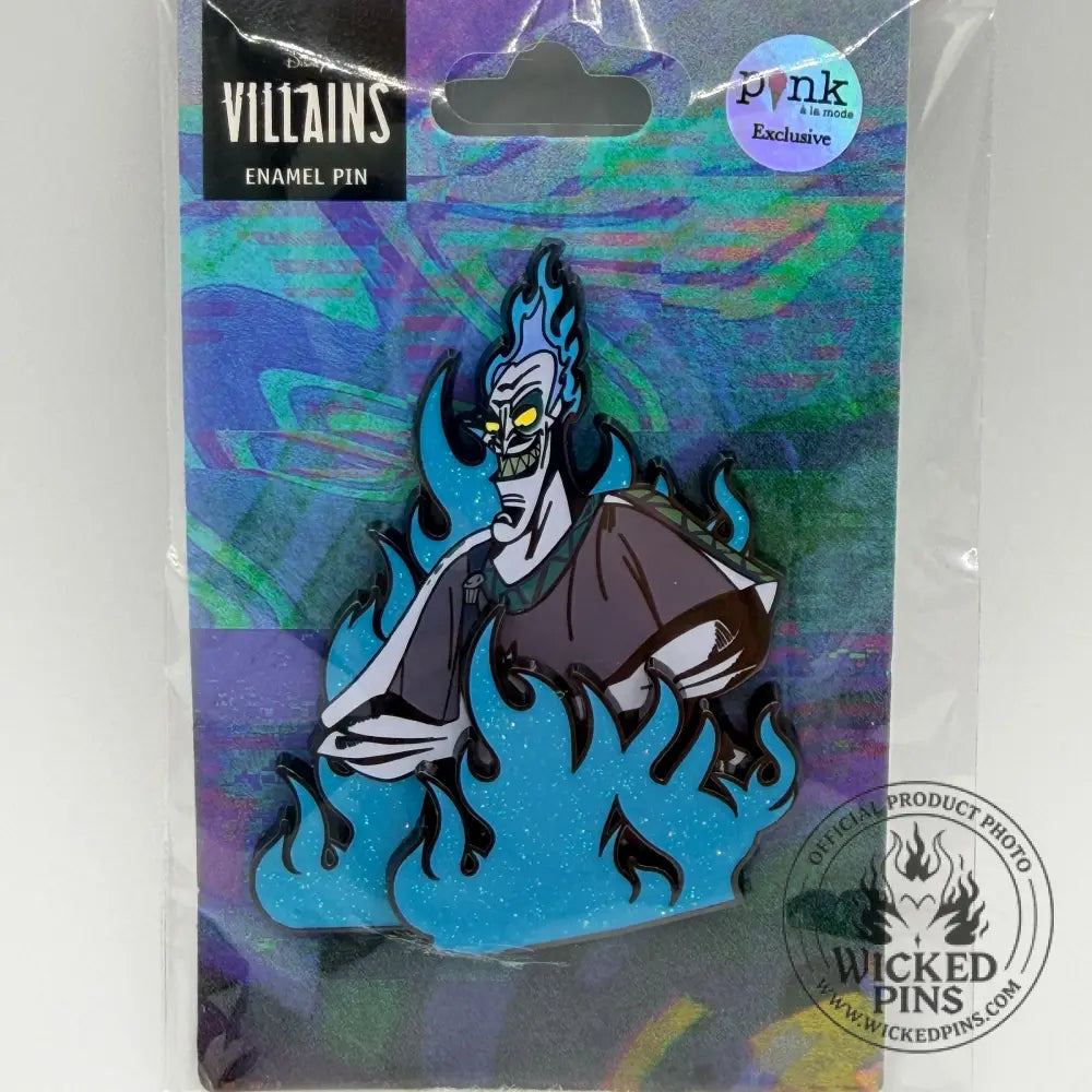 Disney Hercules Villain Hades Pin on Pin Glitter Flames PALM