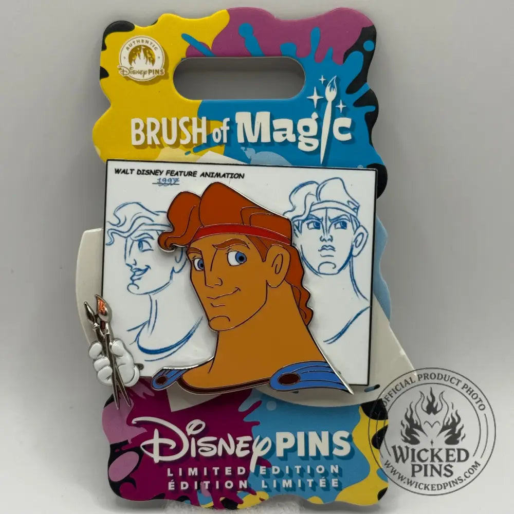 Disney Parks Brush of Magic Hercules Pin Disney Store Exclusive