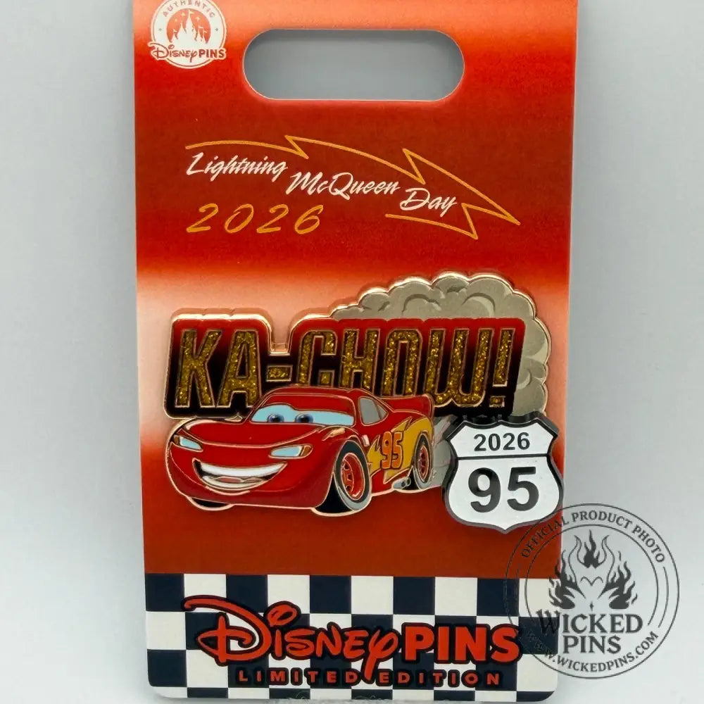 Disney Pins Lightning McQueen Ka-Chow Pin Cars Lightning McQueen Day 2026 LE 1500