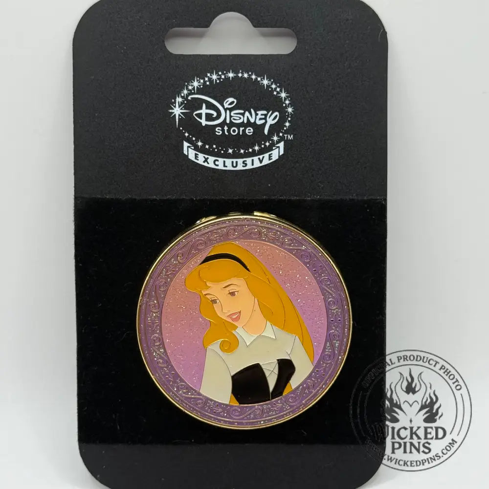 Disney Store Exclusive Sleeping Beauty Aurora Compact Mirror Pin