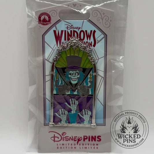 Disney Windows Of Attraction Pin Haunted Mansion Hatbox Ghost