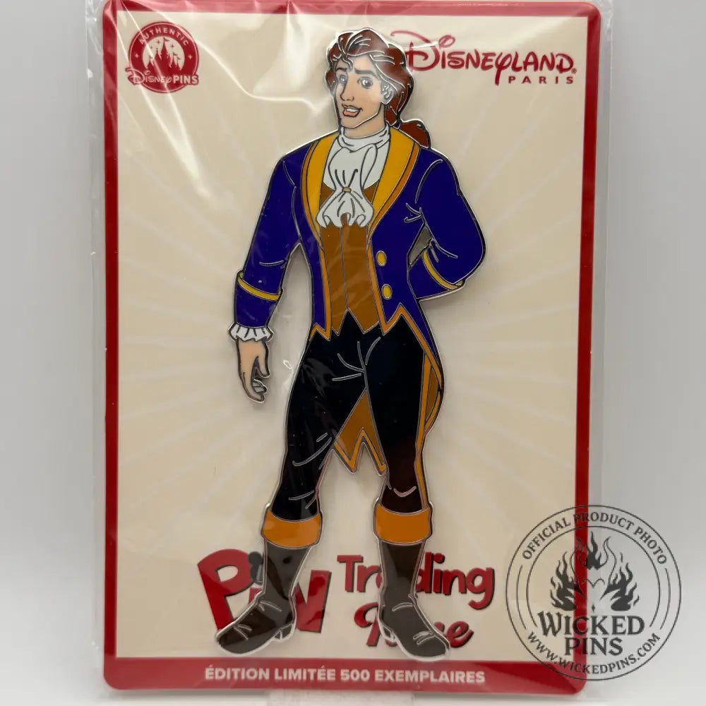Disneyland Paris DLP Beauty and the Beast 4 Pin Trading Time Set LE 500
