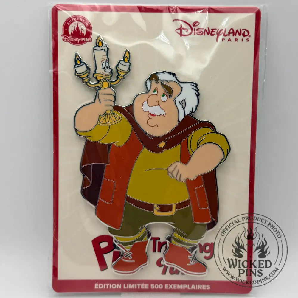 Disneyland Paris DLP Beauty and the Beast 4 Pin Trading Time Set LE 500