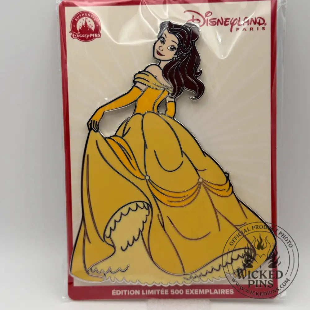 Disneyland Paris DLP Beauty and the Beast 4 Pin Trading Time Set LE 500