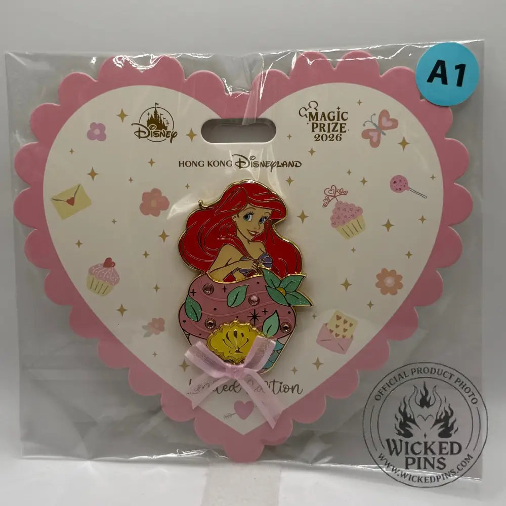 HKDL Magic Prize Pin Ariel Cupcake Jumbo