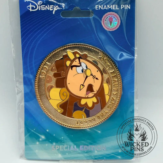 PALM Beauty & the Beast Pin Cogsworth Coin LE 300