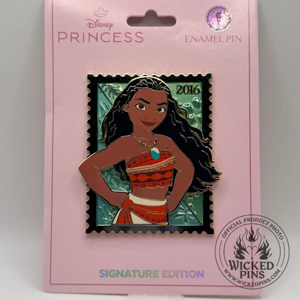 (PALM) Moana Pink A La Mode Disney Royal Stamp Pin LE 400