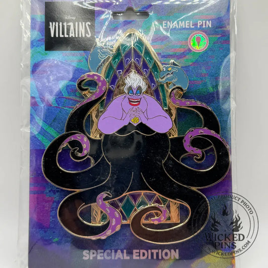 PALM Villains Stained Glass Ursula Pin 5” Ultra Jumbo LE 150