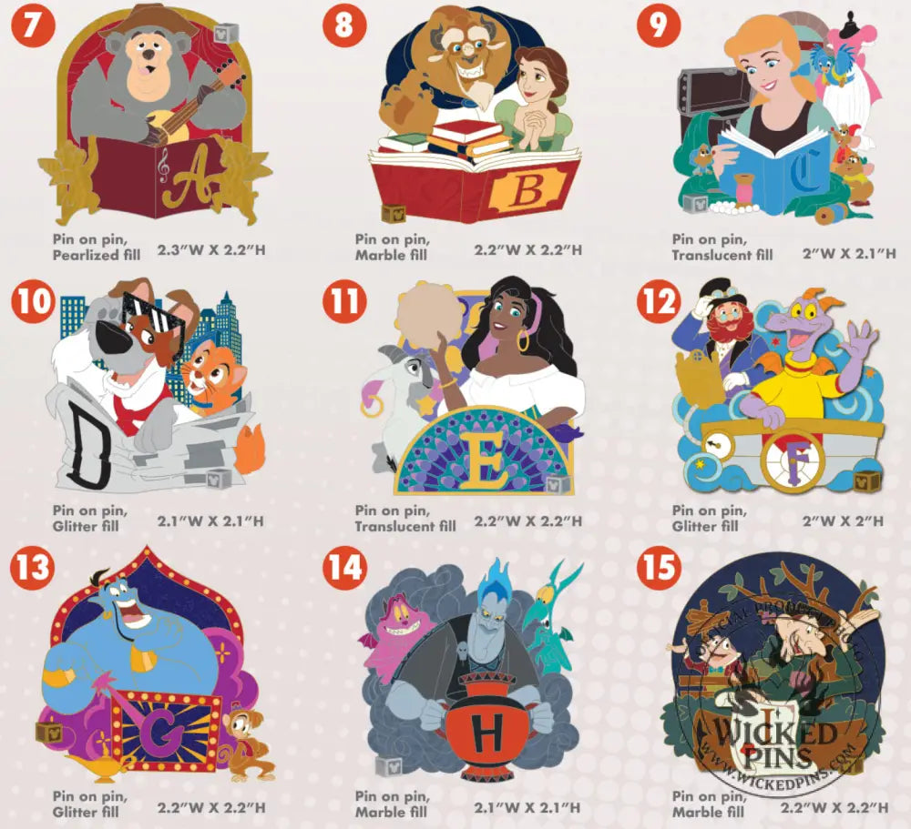 Pre-Sale Disney Pins A-2-Z Pin Event Alphabet Collection LE 650 Each Variation