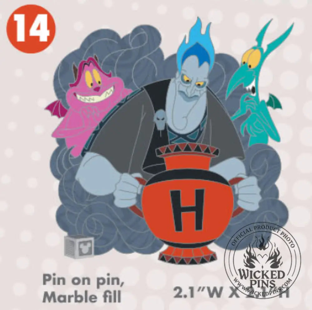 Pre-Sale Disney Pins A-2-Z Pin Event Alphabet Collection LE 650 Each Variation - H-Hades, Pain, and Panic