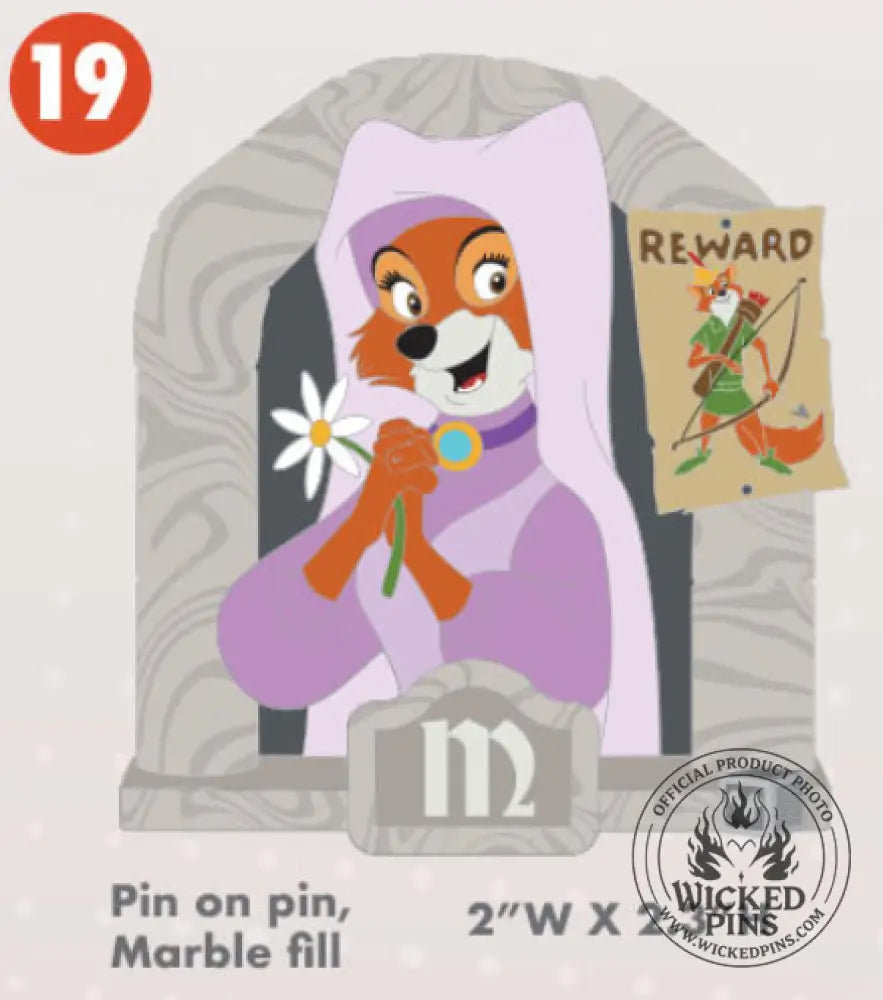 Pre-Sale Disney Pins A-2-Z Pin Event Alphabet Collection LE 650 Each Variation - M-Maid Marian