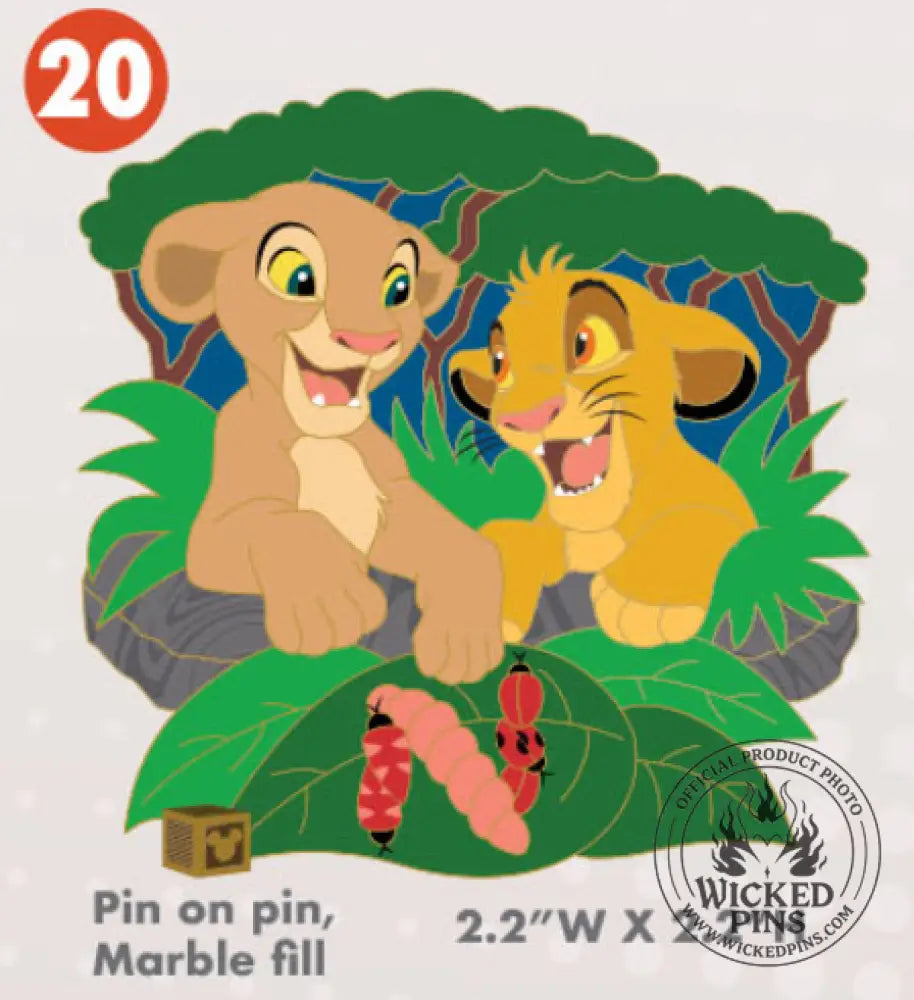 Pre-Sale Disney Pins A-2-Z Pin Event Alphabet Collection LE 650 Each Variation - N-Nala and Simba