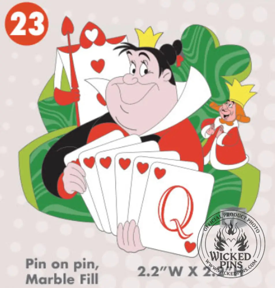 Pre-Sale Disney Pins A-2-Z Pin Event Alphabet Collection LE 650 Each Variation - Q-Queen of Hearts and King of Hearts