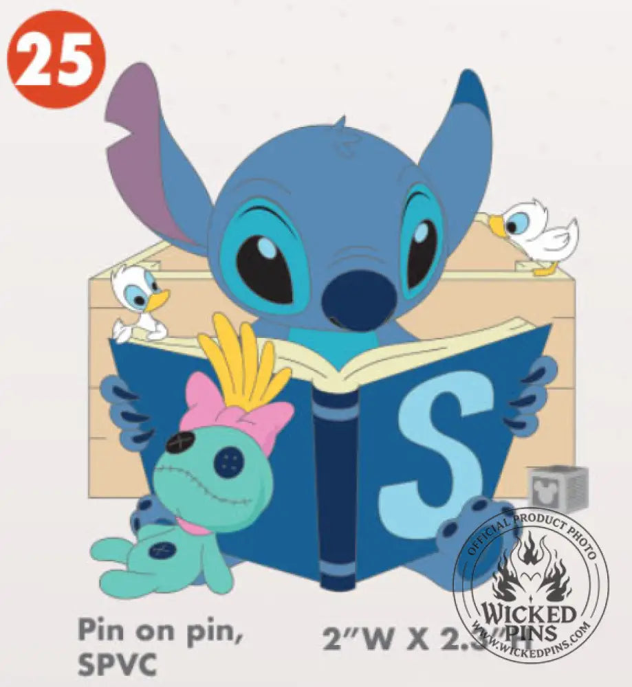 Pre-Sale Disney Pins A-2-Z Pin Event Alphabet Collection LE 650 Each Variation - S-Stitch, Scrump, and the ducklings