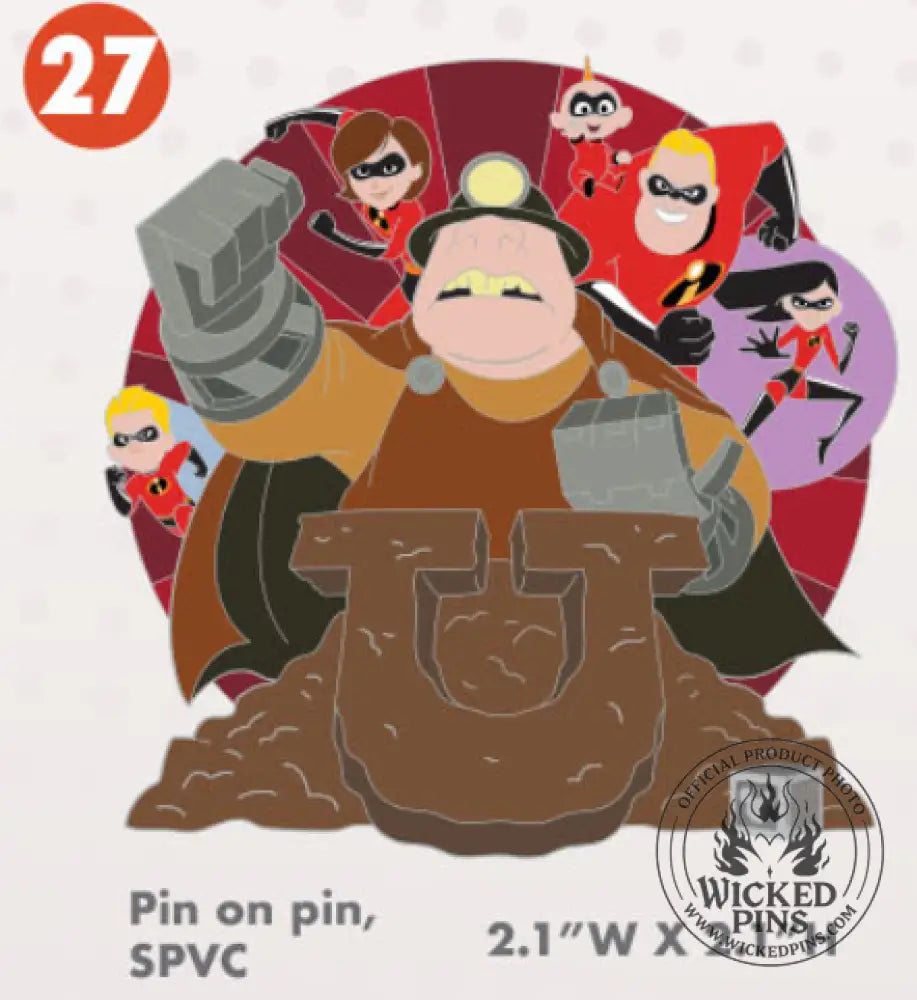 Pre-Sale Disney Pins A-2-Z Pin Event Alphabet Collection LE 650 Each Variation - U-The Underminer