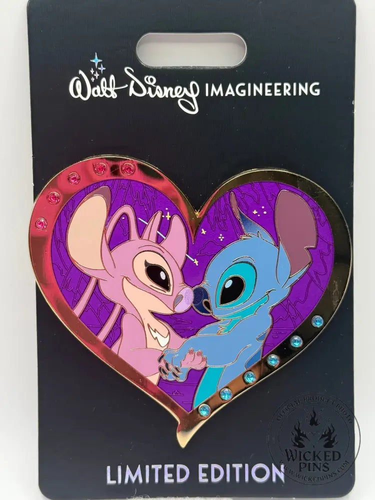 Stitch and Angel St. Valentine Gem Heart