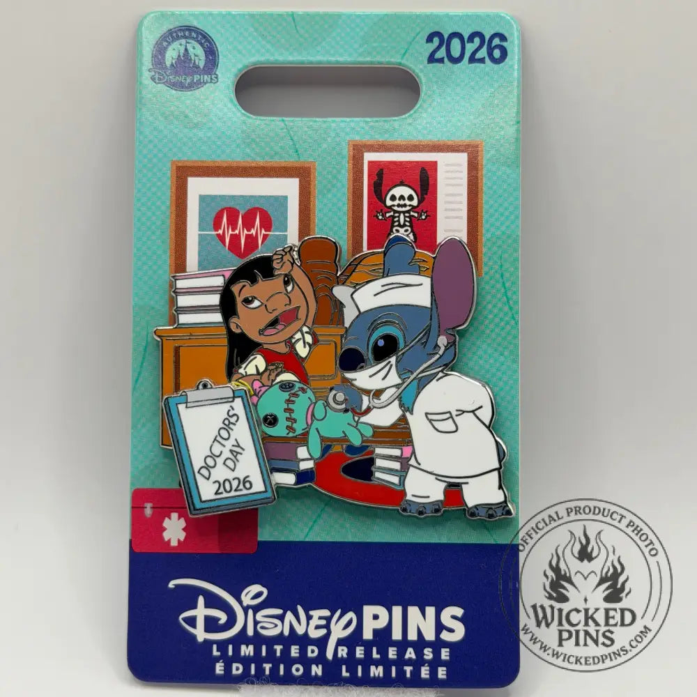 Stitch Lilo Scrump Doctors Day 2026 Disney Parks Pin LR